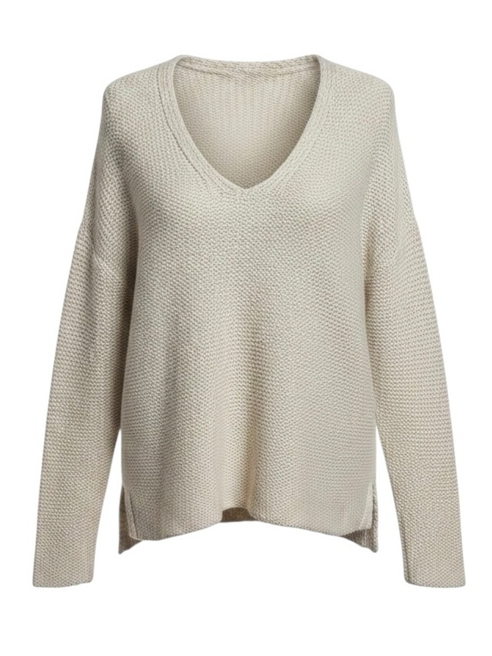 Peruvian‎ Connection Pima Cotton Sweater
Neutral Beige V-Neck Knit Tunic Small
